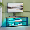 Greenstell Swivel TV Stand with Mount & Power Outlet - Height Adjustable Entertainment Center with LED Lights for 32-70 Inch TVs
