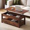 Greenstell Lift Top Coffee Table with 2 Drawers,47"Wide, Espresso
