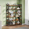 Greenstell 67" Industrial 6-Tier Bookshelf, Storage Rack with Open Shelves, Metal Frame