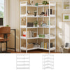 Greenstell 5-Tier Corner Shelf, Industrial Display Bookshelf, 29.49" Wide Freestanding Bookcase for Living Room Home Office