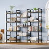 Greenstell Industrial Wide Bookcase,4-Tier Triple Storage System with 4 Hooks
