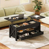 Greenstell Lift-Top Storage Coffee Table - Modern Style with 2 Drawers, Hidden Compartment & Wooden Lift Tabletop