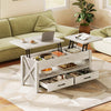 Greenstell Lift-Top Storage Coffee Table - Modern Style with 2 Drawers, Hidden Compartment & Wooden Lift Tabletop