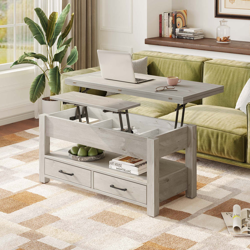 Greenstell Lift Top Coffee Table with Storage, Multi-Function Dining Table,40"Wide