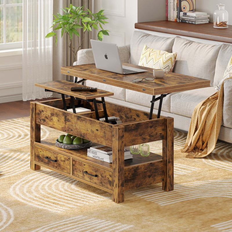 Greenstell Lift Top Coffee Table with Storage, Multi-Function Dining Table,40"Wide