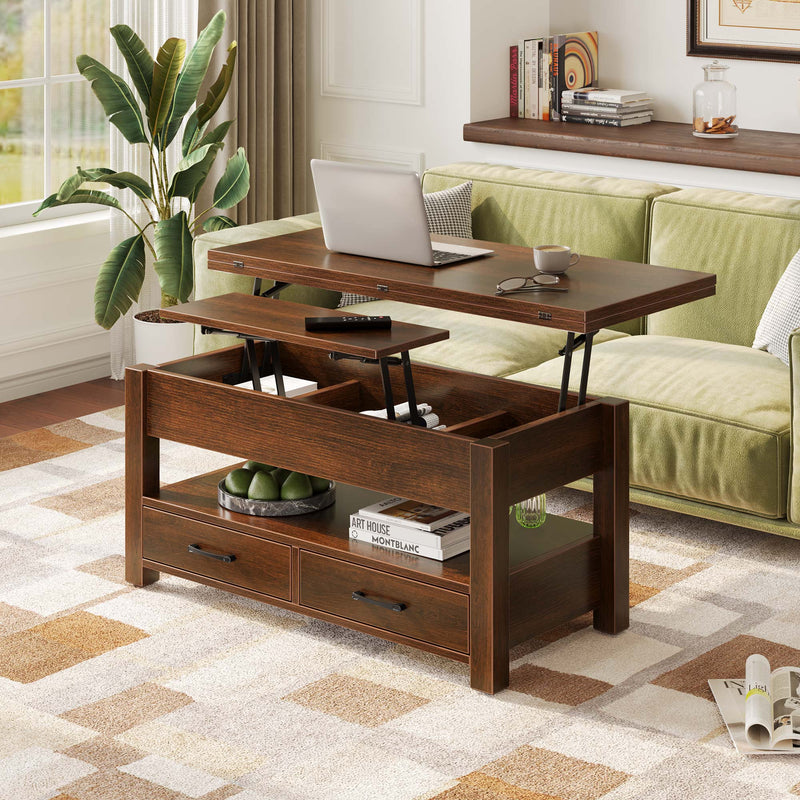 Greenstell Lift Top Coffee Table with Storage, Multi-Function Dining Table,40"Wide
