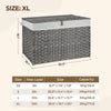GREENSTELL Storage Basket with Lid, 42.3 Gallon(160L) Lagre Wicker Blanket Storage Basket with Handles, Foldable, 2 Removable Liner Bags, Metal Frame, for Bedroom, Laundry Room, Grey,30"*18.1"*18.1"