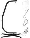 GREENSTELL Hammock Swing Stand, Hanging C-Stand with Buckle and Spring Hook, for Indoor, Outdoor, Sturdy Hanging Stand Max Load 330lbs