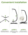 GREENSTELL Hammock Swing Stand, Hanging C-Stand with Buckle and Spring Hook, for Indoor, Outdoor, Sturdy Hanging Stand Max Load 330lbs