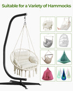 GREENSTELL Hammock Swing Stand, Hanging C-Stand with Buckle and Spring Hook, for Indoor, Outdoor, Sturdy Hanging Stand Max Load 330lbs