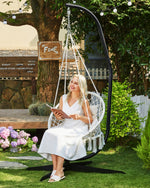 GREENSTELL Hammock Swing Stand, Hanging C-Stand with Buckle and Spring Hook, for Indoor, Outdoor, Sturdy Hanging Stand Max Load 330lbs