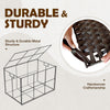 GREENSTELL Storage Basket with Lid, 27.7 Gallon(105L) Lagre Wicker Blanket Storage Basket with Handles, Foldable, 2 Removable Liner Bags, Metal Frame, for Bedroom, Laundry Room, Brown