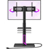 Greenstell TV Stand with Power Outlet & AV Shelf, Universal Floor TV Stand for 32-75 inch TV, Swivel Tall TV Mount Stand, Holds up to 110 LBs,Height Adjustable and Wood Base, Max VESA 600x400mm,Black