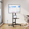 GREENSTELL TV Stand with Power Outlet, Mobile TV Cart on Wheels for 32-85 inch LED LCD Flat Curved Panel Screen TVs, up to 132lbs, Height Adjustable Rolling TV Stand with AV Shelf, Max VESA 600x400mm