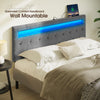 GREENSTELL Headboard with 60,000 DIY Color of LED Light, USB & Type C Post, Attach Frame, Height Adjustable, Wall Mounted Head Boards Only, Sturdy & Stable