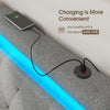 GREENSTELL Headboard with 60,000 DIY Color of LED Light, USB & Type C Post, Attach Frame, Height Adjustable, Wall Mounted Head Boards Only, Sturdy & Stable