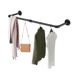 Greenstell Industrial Pipe Space Saving Wall Mounted Clothes Rack Short (36*10 in)