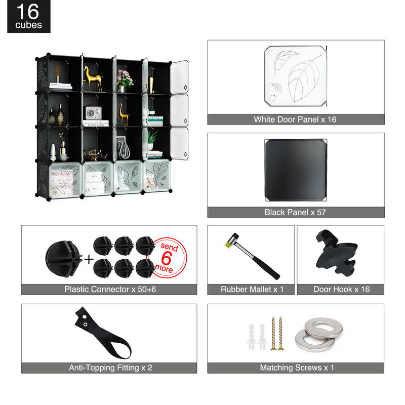 Greenstell Portable Cube Storage Organizer, Plastic & Stackable Closet