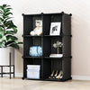 Greenstell Plastic Stackable Cube Storage 6 Closet Cubes Black