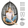 Greenstell Handmade Rattan Wicker Hanging Egg Hammock Chairs Cafe Cushion