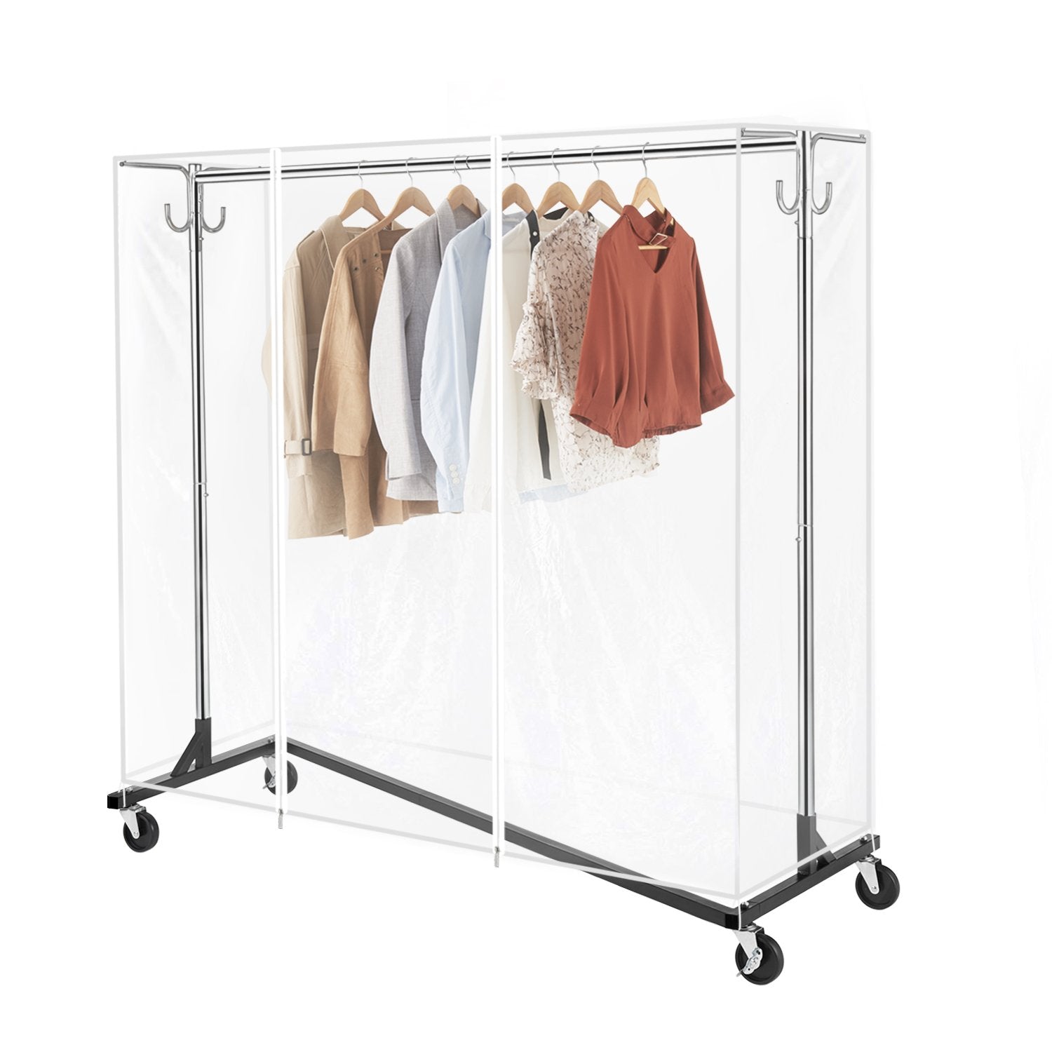 Portable garment rack with cover deals