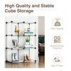Greenstell Plastic Stackable Cube Storage 6 Closet Cubes White
