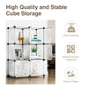 Greenstell Plastic Stackable Cube Storage 6 Portable Closet Cubes White With Doors