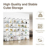 Greenstell Plastic Stackable Cube Storage 30 Portable Closet Cubes White With Doors