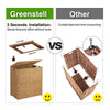 Greenstell Woven Synthetic Rattan Collapsible Hamper on Wheels, 2 Removable Liner Bags Standard
