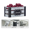 Greenstell Rustic Wooden Crate with Chalkboard, Cutout Handle and Metal Wraps
