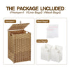 Greenstell Laundry Hamper with Lid, 60L Clothes Hamper with Removable Liner Bags and Mesh Bags