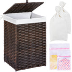 Greenstell Laundry Hamper with Lid, 60L Clothes Hamper with Removable Liner Bags and Mesh Bags