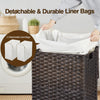 Greenstell Laundry Hamper with Lid, 90L Clothes Hamper with Removable Liner Bags and Mesh Bags