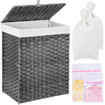 Greenstell Laundry Hamper with Lid, 90L Clothes Hamper with Removable Liner Bags and Mesh Bags