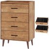 Greenstell 4 Drawer Chest with 4 Set Foldable Drawer Dividers, Dresser with Anti-Tipping