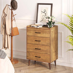 Greenstell 4 Drawer Chest with 4 Set Foldable Drawer Dividers, Dresser with Anti-Tipping