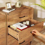 Greenstell 4 Drawer Chest with 4 Set Foldable Drawer Dividers, Dresser with Anti-Tipping