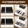 Greenstell 4 Drawer Chest with 4 Set Foldable Drawer Dividers, Dresser with Anti-Tipping