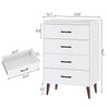 Greenstell 4 Drawer Chest with 4 Set Foldable Drawer Dividers, Dresser with Anti-Tipping