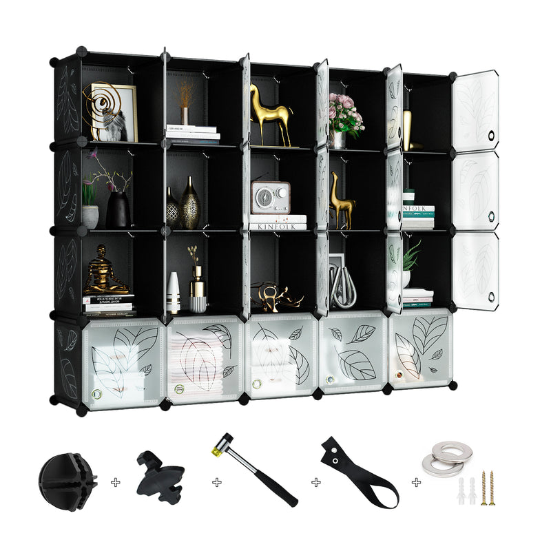 Greenstell Portable Cube Storage Organizer, Plastic & Stackable Closet