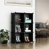 Greenstell Plastic Stackable Cube Storage 6 Closet Cubes Black