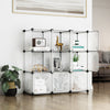 Greenstell Plastic Stackable Cube Storage 9 Portable Closet Cubes White With Doors
