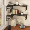 Greenstell Corner Floating Shelves Wall Mounted Set of 2 with Towel Rack