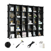 Greenstell Plastic Stackable Cube Storage 30 Closet Cubes Black