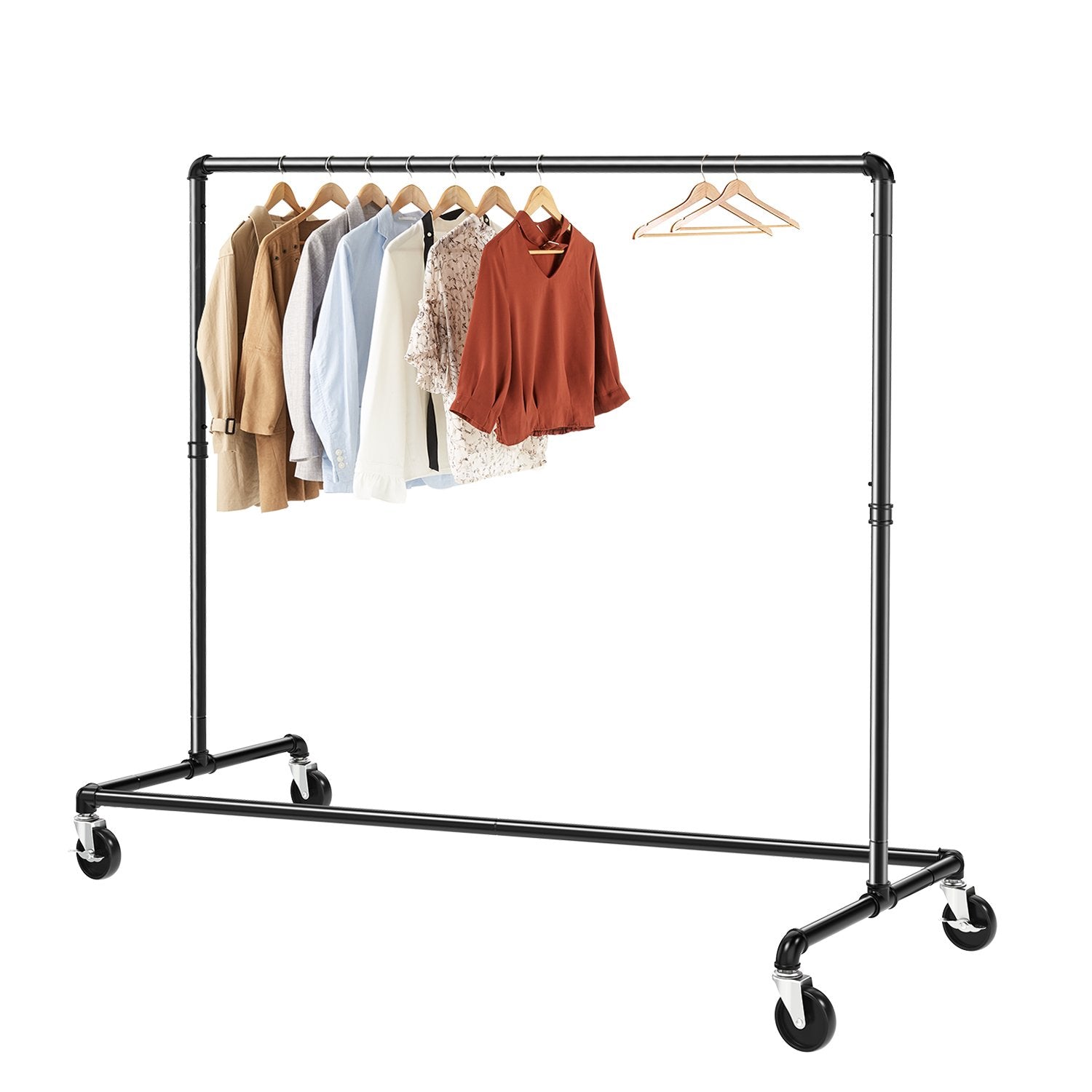 Greenstell Heavy Duty Rolling Industrial Pipe Clothes Rack (24*63*59 i