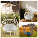 Greenstell Handmade Macrame Swing Chair Hammock Chair Large (40.2*32.7inch)