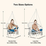 Greenstell Handmade Macrame Swing Chair Hammock Chair Large (40.2*32.7inch)