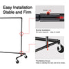 Greenstell Heavy Duty Rolling Industrial Pipe Clothes Rack (24*63*59 in)