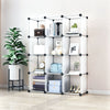 Greenstell Plastic Stackable Cube Storage Organizer 12 Closet Cubes White