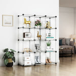 Greenstell Plastic Stackable Cube Storage Organizer 12 Closet Cubes White